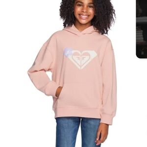 NWT Roxy Youth Mineral Wash Hoodie Pink Size XL (18-20) Cute Comfy